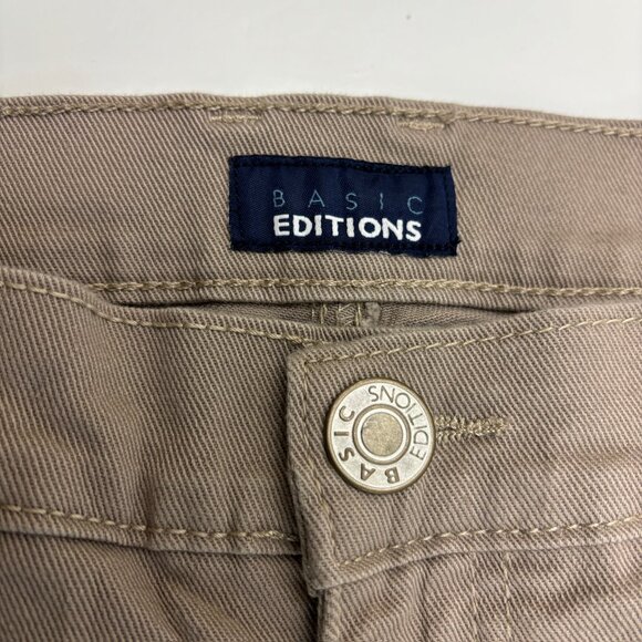 Basic Editions Straight Leg Women's size 16 Tan Beige Denim jeans - Picture 2 of 4
